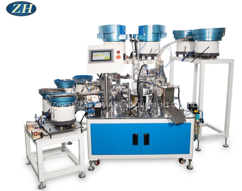 White Rod Sealing Ring Spring Assembly Machine High Degree of Automatic