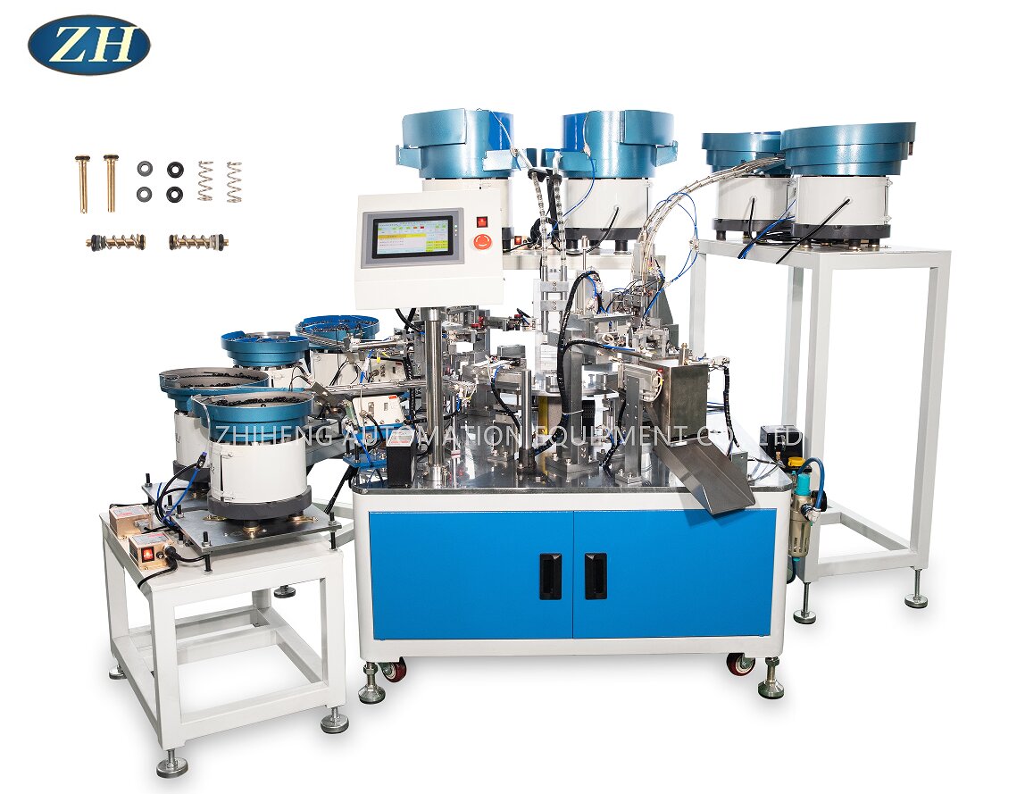 White Rod Sealing Ring Spring Assembly Machine Line High Accuracy
